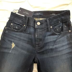 Fidelity Denim Mila Mid Rise Ankle Slim New York Dark  Size 24 Waist 26